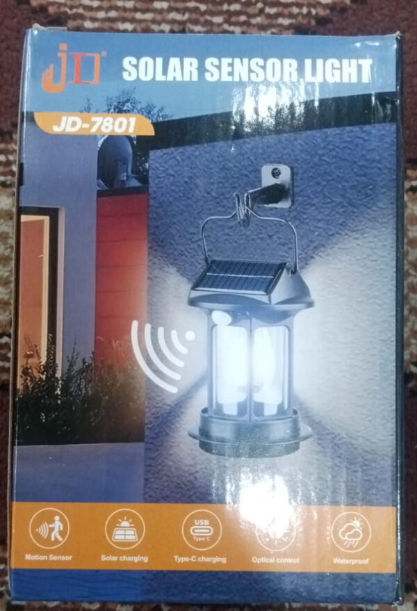 jd 7801 solar lantern with usb charging port portable, eco-friendly outdoor lamp & emergency light - Image 2