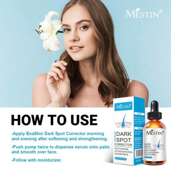 mestin anti-sun spot essence 30ml - corrects hyperpigmentation, fades dark spots, evens skin tone, 100% natural ingredients, delays aging - Image 7