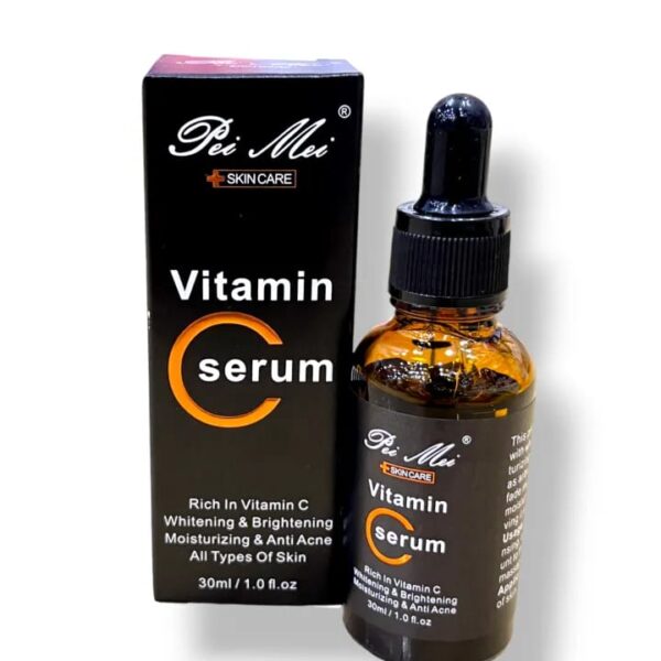 pei mei one of the best vitamin c serum rich in vitamin c, whitening & brightening, moisturizing & anti-acne all types of skin 30ml | vc facial serum glow serum removes dark spot - Image 3