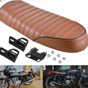 high-quality cafe racer bike seat with complete fitting | compatible with cd 70, 125 & all bikes
