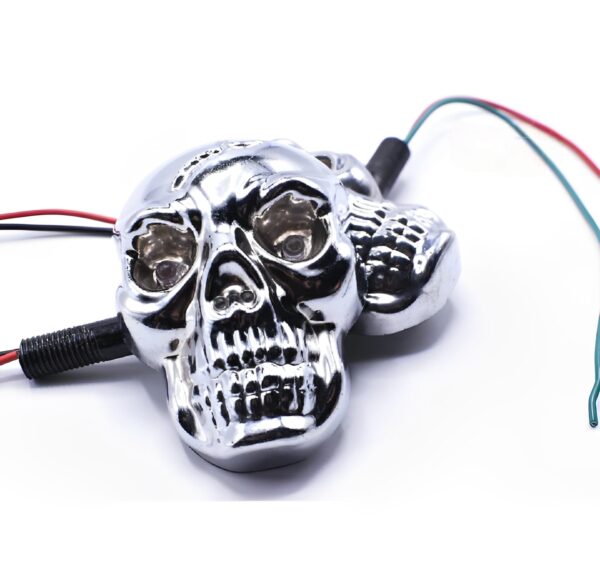 universal skull head led turn signal indicators – set of 2/4 for motorcycles 125cc and 70cc all bikes - Image 4