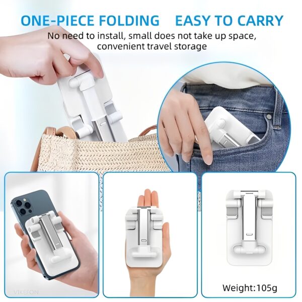 foldable & adjustable mobile phone and tablet stand | flexible desktop mount & lazy bracket support for all devices (random color) - Image 7