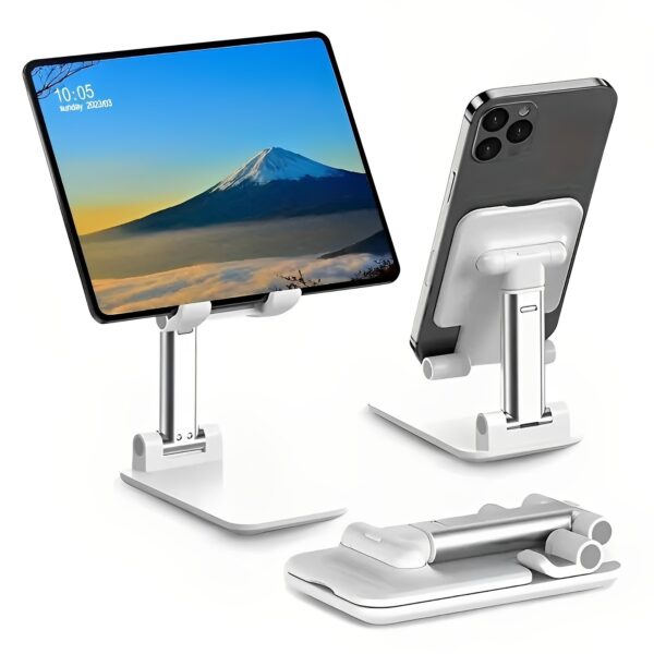 foldable & adjustable mobile phone and tablet stand | flexible desktop mount & lazy bracket support for all devices (random color) - Image 9