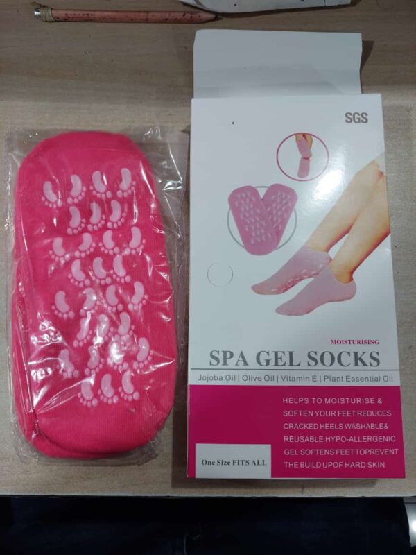 spa gel socks, ultra soft silicone full foot/heel protection socks - Image 2