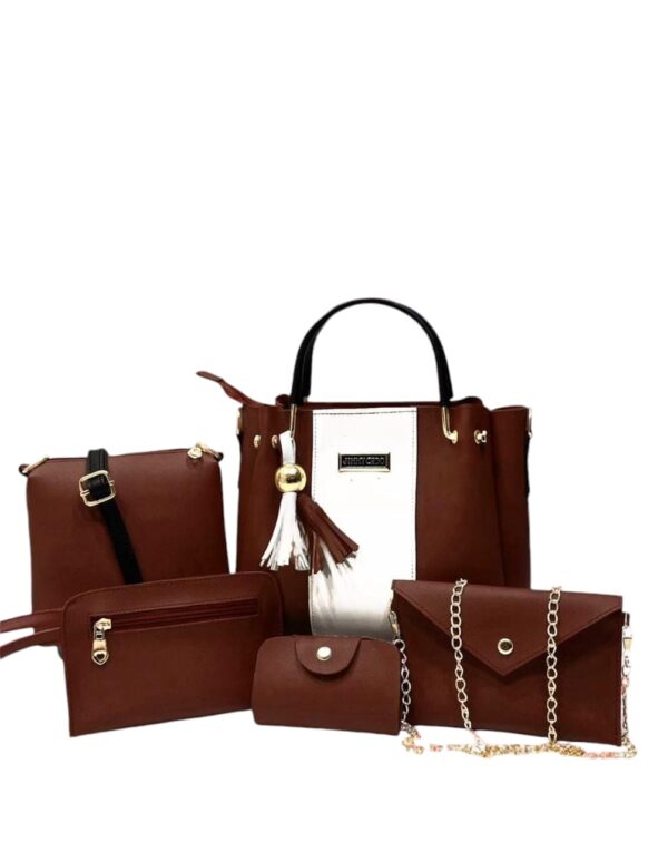 5 piece set roc jimmy choo high quality cynthetic leather with cloud bag long wallet zipper wallet and mini wallet - Image 2