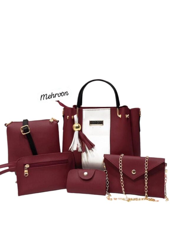 5 piece set roc jimmy choo high quality cynthetic leather with cloud bag long wallet zipper wallet and mini wallet - Image 4