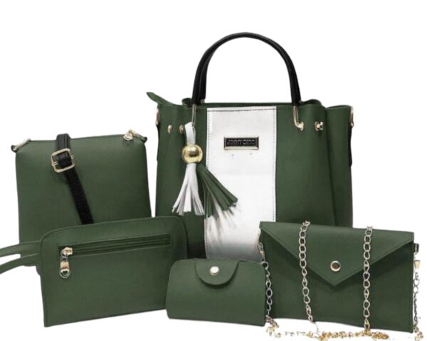 5 piece set roc jimmy choo high quality cynthetic leather with cloud bag long wallet zipper wallet and mini wallet - Image 5
