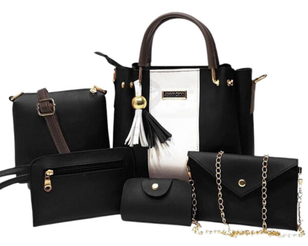 5 piece set roc jimmy choo high quality cynthetic leather with cloud bag long wallet zipper wallet and mini wallet