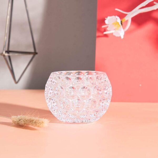 amber shine crystal tealight candle holder for home and office decor cell operated - Image 6