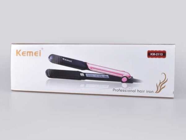 kemei km - 2113 tourmaline ceramic coating styling tools fast heating flat iron professional electric hair straightener | best quality straightener - Image 6