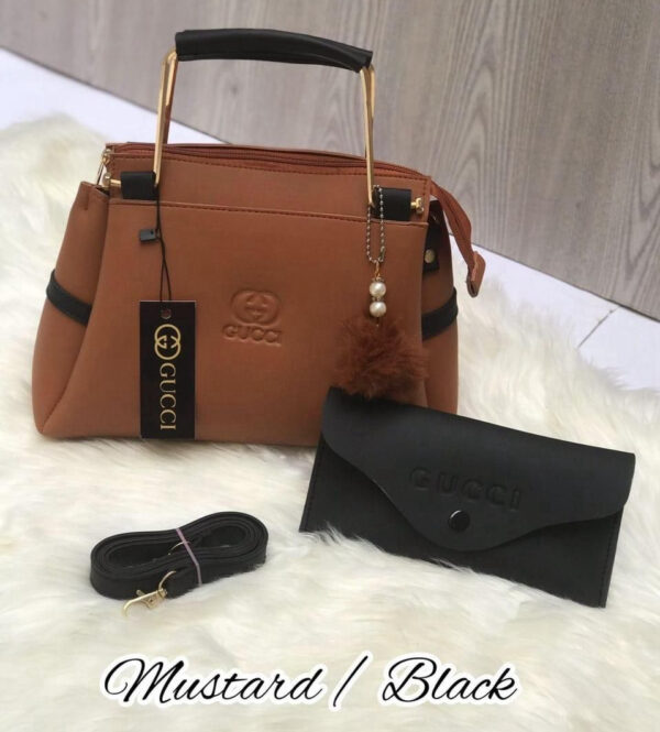 gucci 2 piece set with long wallet for women fashionable new style bags, hand bag & clutch