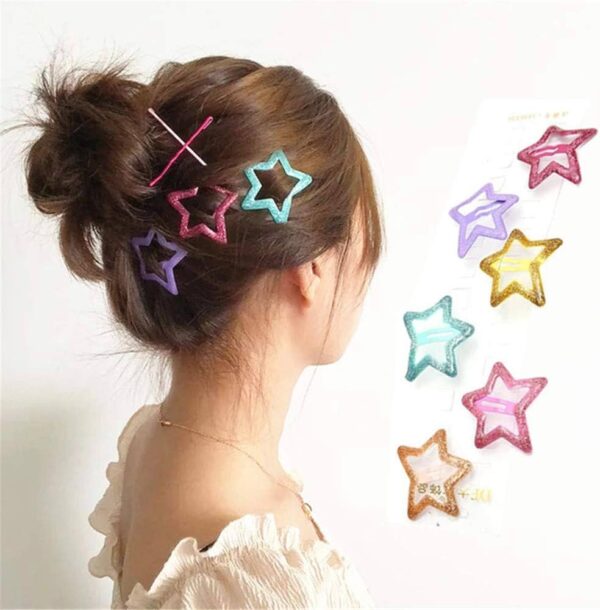 pack off 06  star design girl hair clip | hair clip for women | best quality hair clip ( random color ) - Image 10