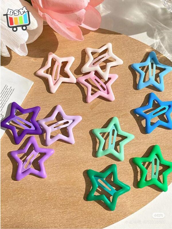 pack off 06  star design girl hair clip | hair clip for women | best quality hair clip ( random color ) - Image 13