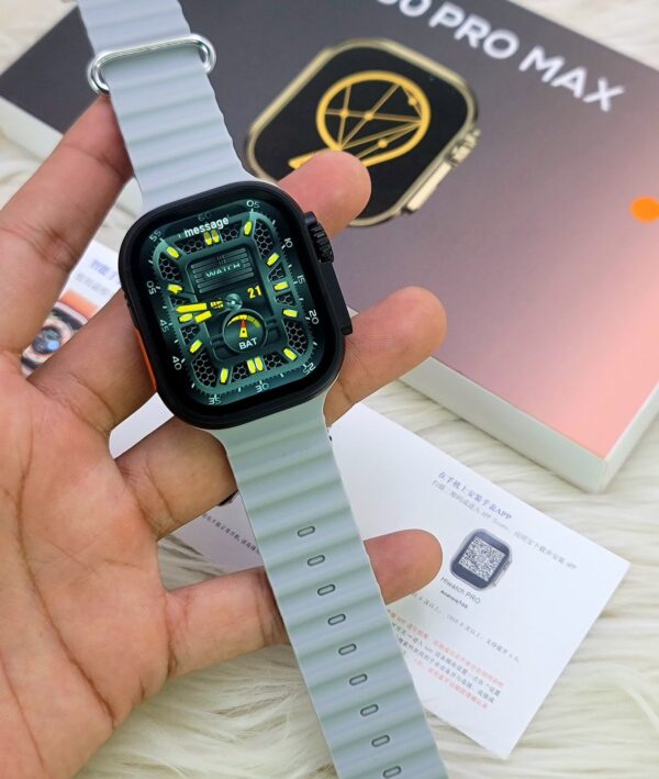sm90 pro max super luxury smart watch | slim body rubber strap wrist watch (random color) - Image 5