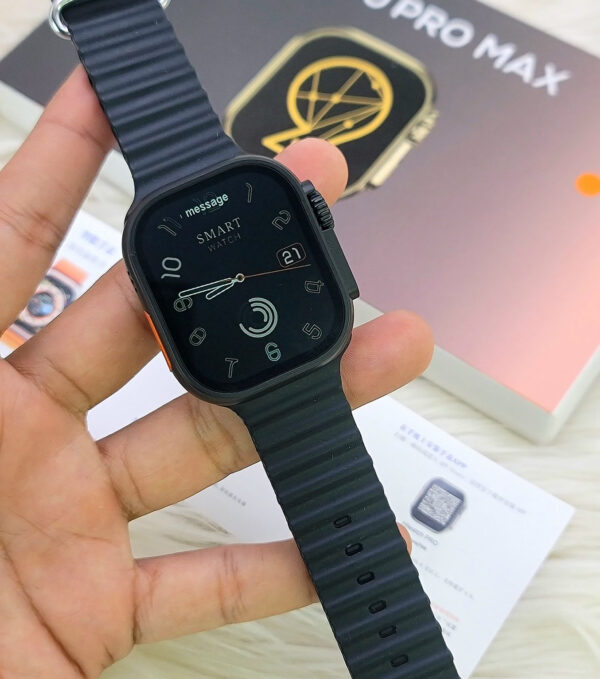 sm90 pro max super luxury smart watch | slim body rubber strap wrist watch (random color)