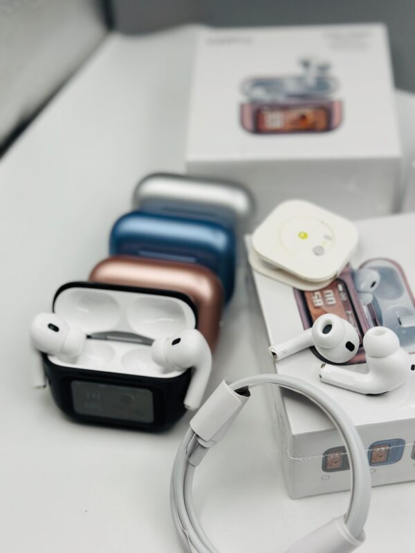 v20 pro earbuds – touch screen display airpods anc wireless headset tws noise cancelling earbud - Image 2