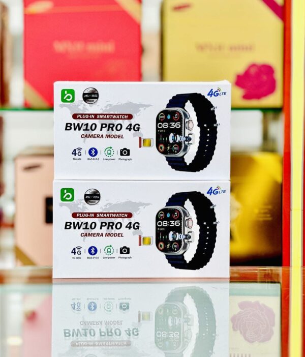 bw10 pro 4g smartwatch with chip + anti-spy camera 4g sim support & direct bluetooth calling | best quality smartwatch (random color) - Image 4