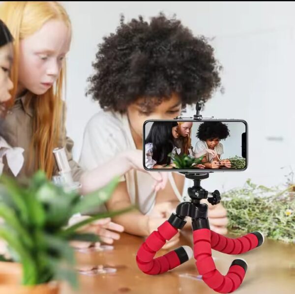 adjustable octopus mobile tripod plus holder mobile tripod stand flexible tripod stand with mobile holder (random color) - Image 4