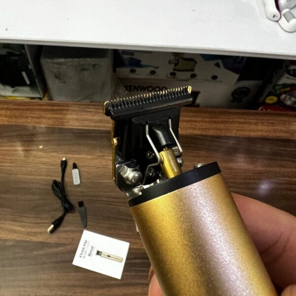 nikai professional hair trimmer nk-2598 hair trimmer machine for men | men hair trimmer | metal body | golden color ( original ) - Image 4