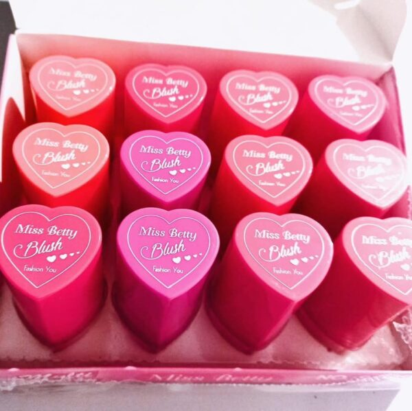 pack of 3 miss betty blush high pigment jelly tint blush lip gloss stick blusher long lasting natural moisturizing tint lip (without box) - Image 2