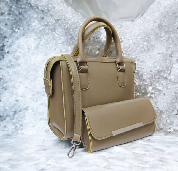 2 piece set hand bag & clutch with long straps for women fashionable new style bags for women