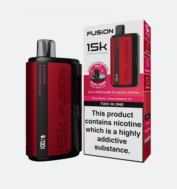 fusion 2 in 1 original disposable dual flavor vape 15000 puffs 20mg | rechargeable | premium display with sleek design - Image 7