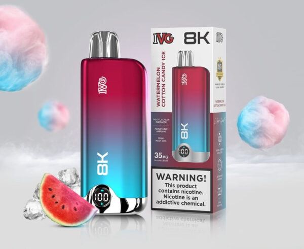 ivg original disposable vape 8k puffs 35 mg | rechargeable | premium display with sleek design - Image 5