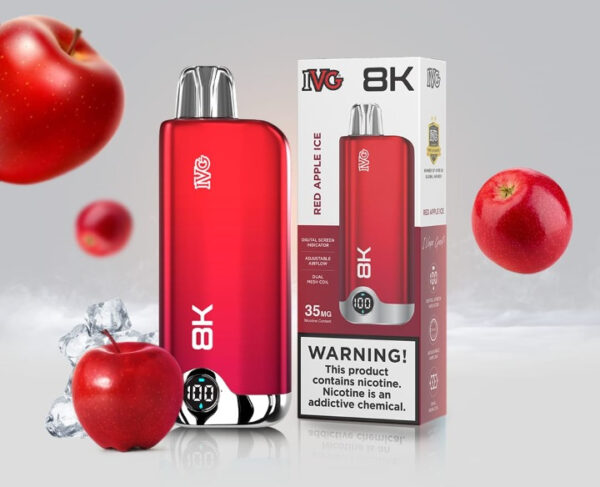 ivg original disposable vape 8k puffs 35 mg | rechargeable | premium display with sleek design - Image 9