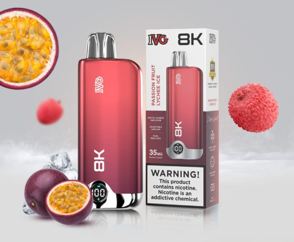 ivg original disposable vape 8k puffs 35 mg | rechargeable | premium display with sleek design - Image 8