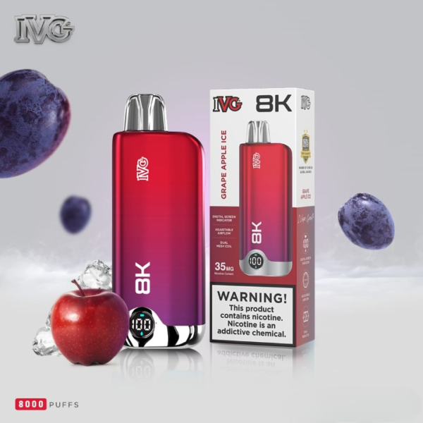 ivg original disposable vape 8k puffs 35 mg | rechargeable | premium display with sleek design - Image 3