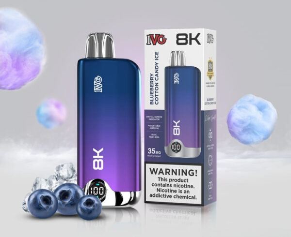 ivg original disposable vape 8k puffs 35 mg | rechargeable | premium display with sleek design