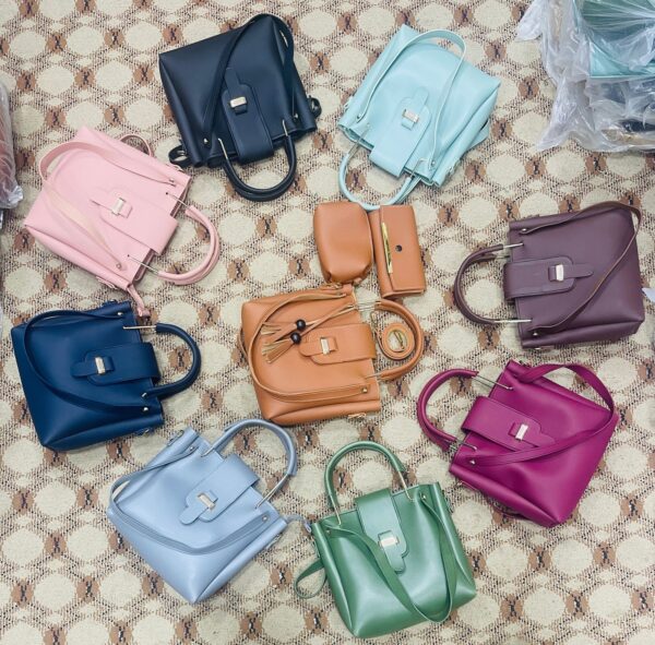 new collection 3pcs set soft leather hand bag - Image 3