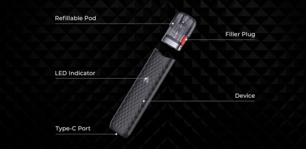 uwell popreel n1 pod system kit 520mah 2ml + strawberry flavour | best quality pod/vape/e-cigarette ( random color )( without display ) - Image 8