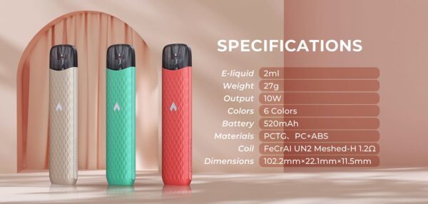 uwell popreel n1 pod system kit 520mah 2ml + strawberry flavour | best quality pod/vape/e-cigarette ( random color )( without display ) - Image 10