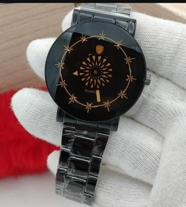 quartz black stylish watch quartz | best quality watch for men's - Image 2