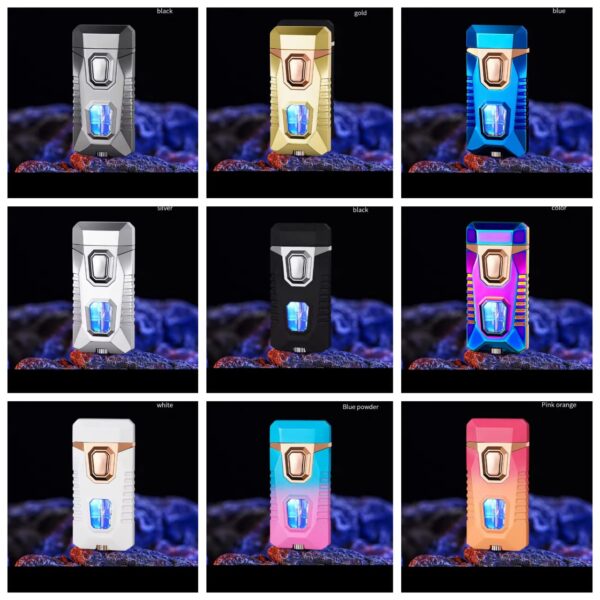 refillable dual flame torch lighter | fancy lighter best quality | metal lighter, cigarette accessories ( random color ) ( box packing ) - Image 5