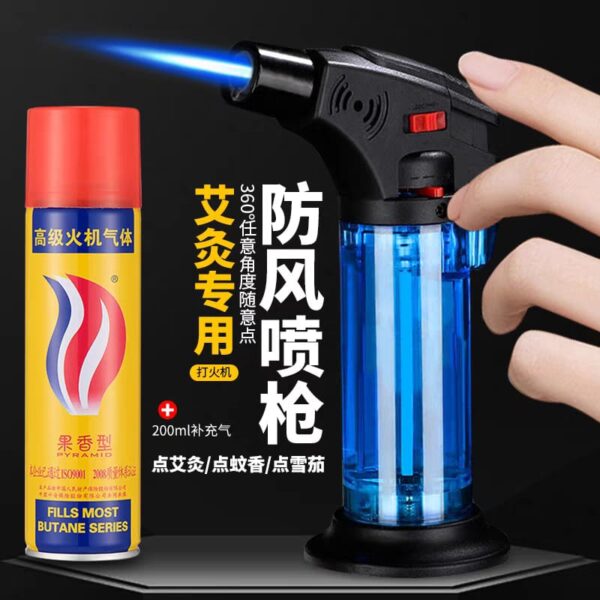 refillable torch cigar lighter | best quality cigar lighter | hard plastic lighter ( random color ) ( without box ) - Image 4