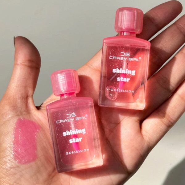crazy girl - bottle shape tinted jelly lip oil | moisturizing tinted lip gloss (pink shade) - Image 2