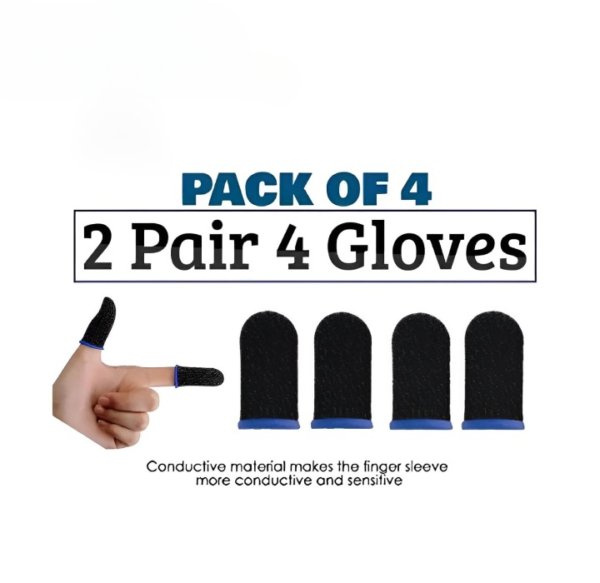 premium gaming finger sleeves bundle -  breathable, anti-sweat, touch screen-friendly thumb gloves for pubg & mobile gaming - Image 2