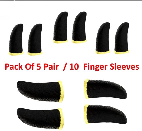 premium gaming finger sleeves bundle -  breathable, anti-sweat, touch screen-friendly thumb gloves for pubg & mobile gaming - Image 7