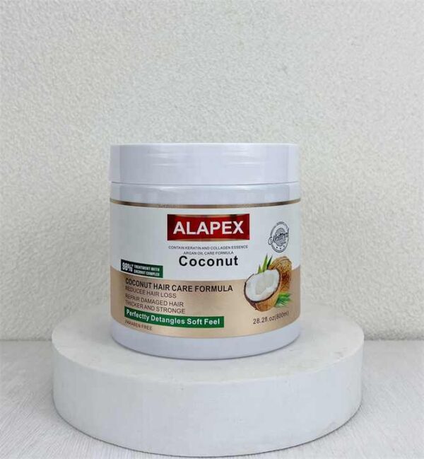 alapex hair coconut oil - hair problem solution | best quality hair coconut oil - 500ml | coconut keratin hair care balance hair mask for healthy scalp ( without box )