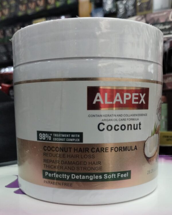 alapex hair coconut oil - hair problem solution | best quality hair coconut oil - 500ml | coconut keratin hair care balance hair mask for healthy scalp ( without box ) - Image 5