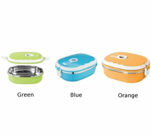 stainless steel insulated square lunch box for children, kids and adult | portable picnic storage | school student food container - Image 3