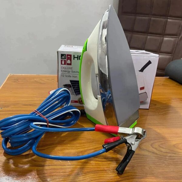 home star solar iron/energy saving iron | best quality 12v iron | 12 volt dry iron for heavy duty | metal iron - Image 4