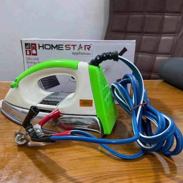 home star solar iron/energy saving iron | best quality 12v iron | 12 volt dry iron for heavy duty | metal iron - Image 15