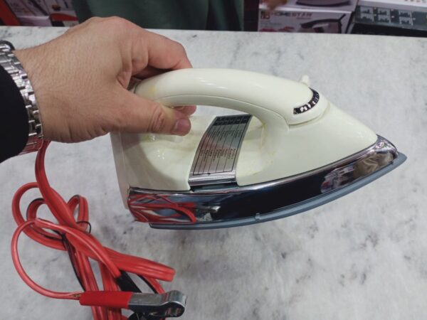 home star solar iron/energy saving iron | best quality 12v iron | 12 volt dry iron for heavy duty | metal iron - Image 17