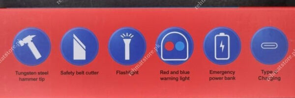 rechargeable multi functional emergency abd 2210 torch imported 6-in-1 flashlight & power bank - 2km range - Image 11