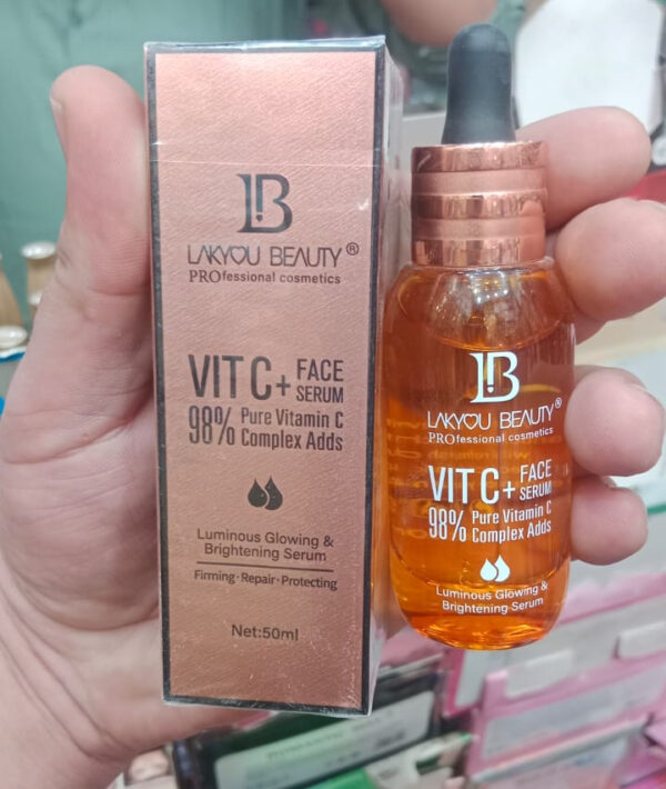 lakyou beauty vitamin c face serum – 98% pure vitamin c complex for luminous glow, brightening, firming & repairing, 50ml - Image 3