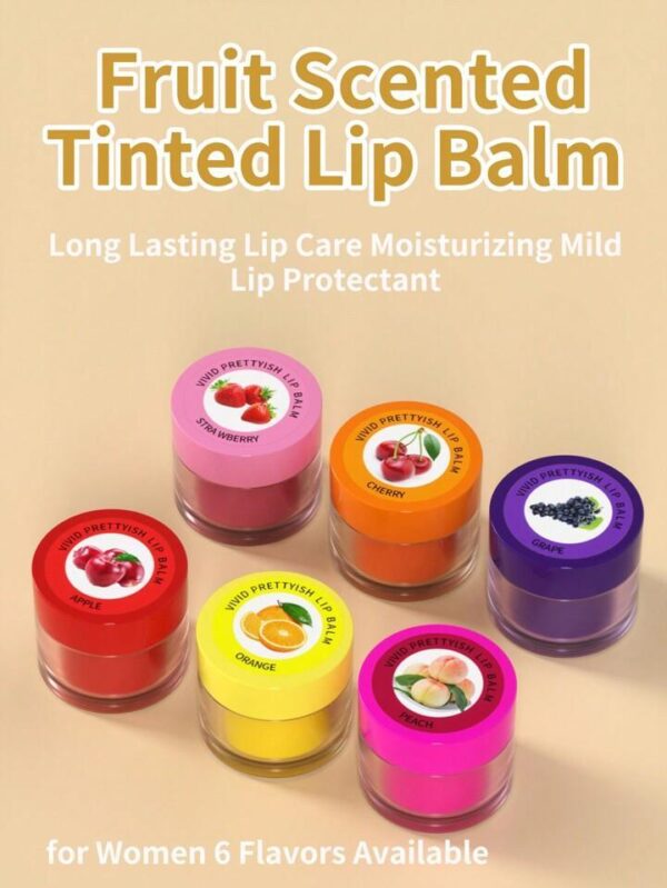 fruity delight lip balm, glossy finish for soft, hydrated lips ( random color )