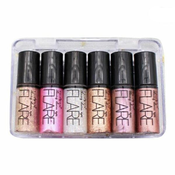 pack of 6 mocallure metallic shiny waterproof glitter eyeshadow liquid eyeliner (random color) - Image 3